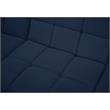 Bowery Hill Contemporary Biscuit Tufted Soft Navy Velvet Modular Sofa