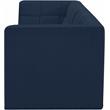 Bowery Hill Contemporary Biscuit Tufted Soft Navy Velvet Modular Sofa
