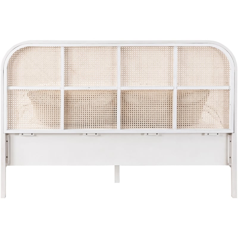 Bowery Hill Modern / Contemporary Solid Ash Wood White Full Bed