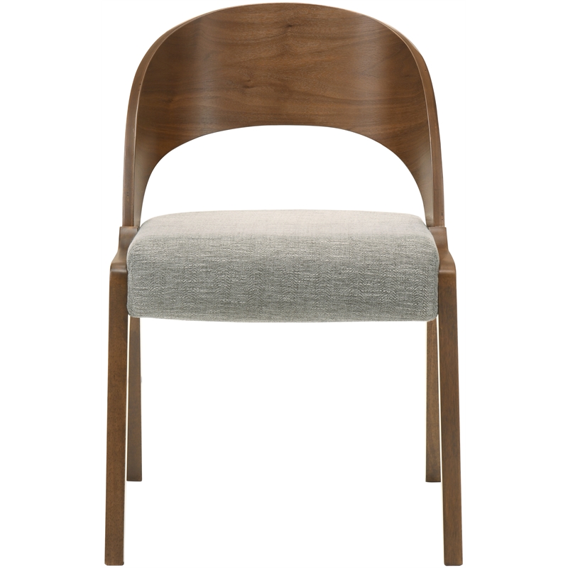 Bowery Hill Contemporary Grey Linen-Like Polyester Dining Chair (Set of 2)