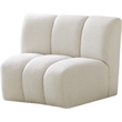 Bowery Hill Contemporary Rich Cream Boucle Fabric Modular Chair