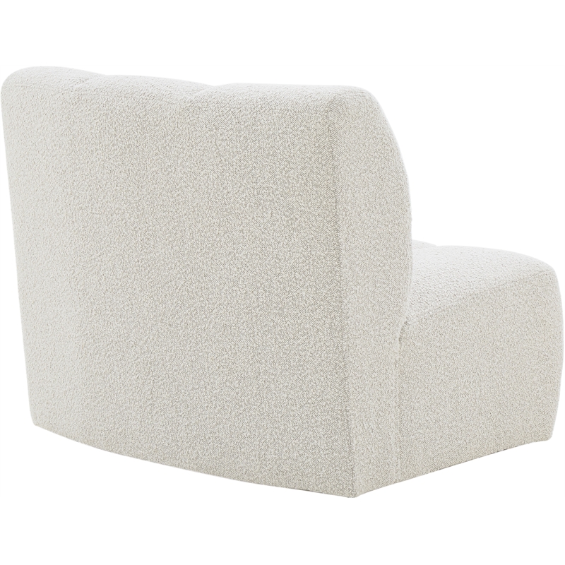 Bowery Hill Contemporary Rich Cream Boucle Fabric Modular Chair