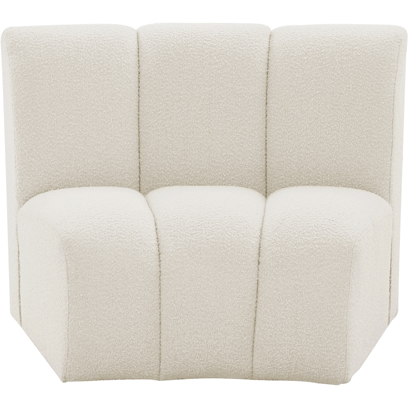 Bowery Hill Contemporary Rich Cream Boucle Fabric Modular Chair