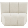 Bowery Hill Contemporary Rich Cream Boucle Fabric Modular Chair