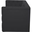 Bowery Hill Contemporary Deep Button Tufted Soft Black Velvet Modular Sofa