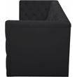 Bowery Hill Contemporary Deep Button Tufted Soft Black Velvet Modular Sofa