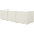 Bowery Hill Contemporary Deep Button Tufted Soft Cream Velvet Modular Sofa