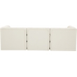 Bowery Hill Contemporary Deep Button Tufted Soft Cream Velvet Modular Sofa