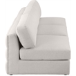 Bowery Hill Upholstered Beige Durable Linen Textured Fabric Modular Sofa