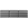 Bowery Hill Upholstered Grey Durable Linen Textured Fabric Modular Sofa