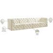 Bowery Hill Contemporary Deep Button Tufted Soft Cream Velvet Modular Sofa
