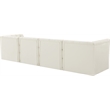 Bowery Hill Contemporary Deep Button Tufted Soft Cream Velvet Modular Sofa