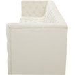 Bowery Hill Contemporary Deep Button Tufted Soft Cream Velvet Modular Sofa