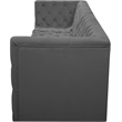 Bowery Hill Contemporary Deep Button Tufted Soft Grey Velvet Modular Sofa