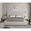 Bowery Hill Contemporary Beige Linen Textured Fabric Full Bed