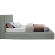 Bowery Hill Contemporary Grey Linen Textured Fabric Full Bed