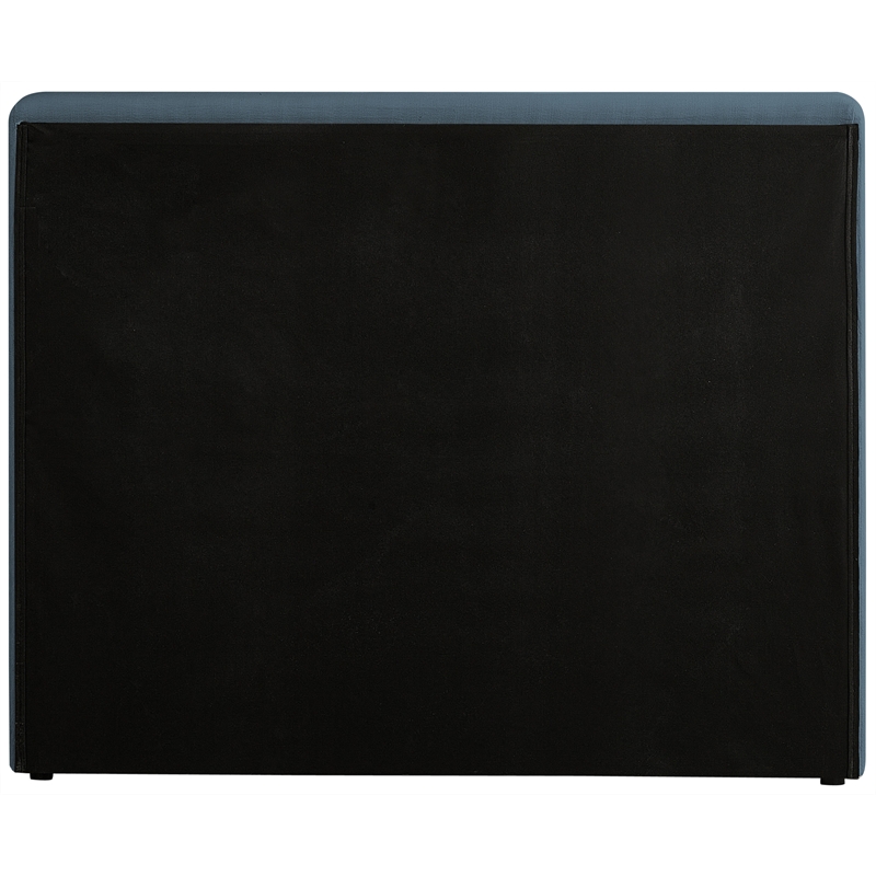 Bowery Hill Contemporary Navy Linen Textured Fabric Twin Bed