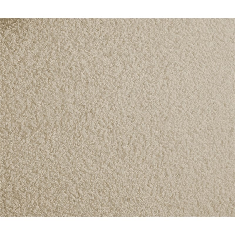 Bowery Hill Contemporary Soft Plush Beige Teddy Fabric Full Bed