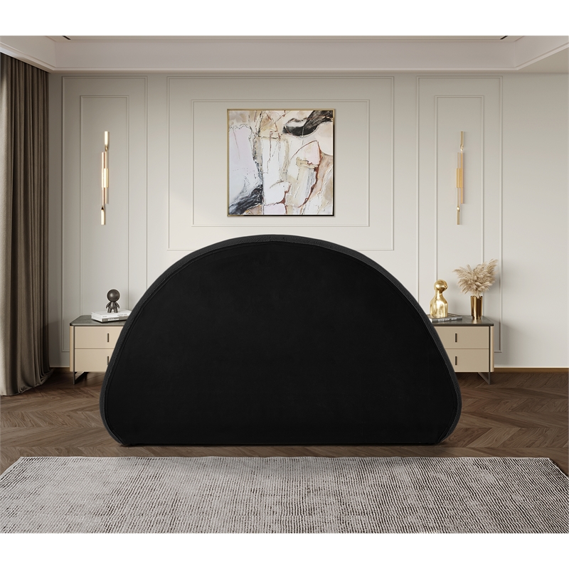 Bowery Hill Contemporary Soft Plush Black Teddy Fabric Full Bed
