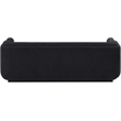 Bowery Hill Contemporary Soft Black Linen Textured Fabric Sofa