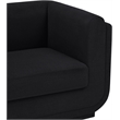 Bowery Hill Contemporary Soft Black Linen Textured Fabric Sofa