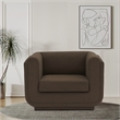 Bowery Hill Contemporary Soft Brown Linen Textured Fabric Chair