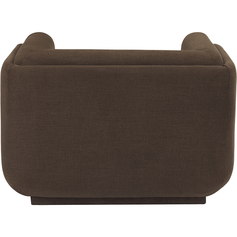 Bowery Hill Contemporary Soft Brown Linen Textured Fabric Chair