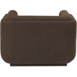 Bowery Hill Contemporary Soft Brown Linen Textured Fabric Chair