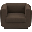 Bowery Hill Contemporary Soft Brown Linen Textured Fabric Chair