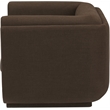 Bowery Hill Contemporary Soft Brown Linen Textured Fabric Chair