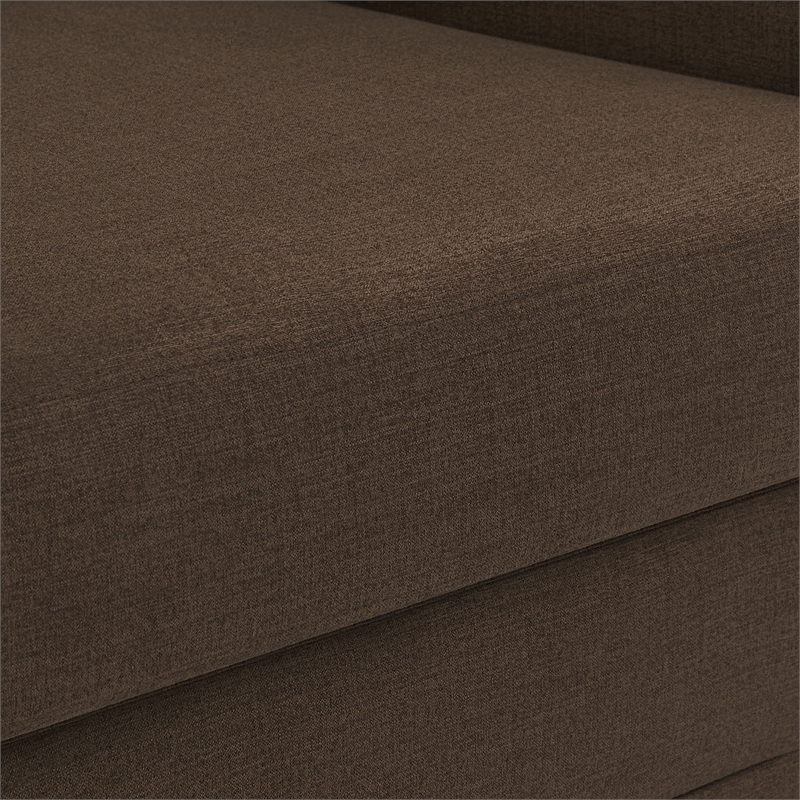 Bowery Hill Contemporary Soft Brown Linen Textured Fabric Chair