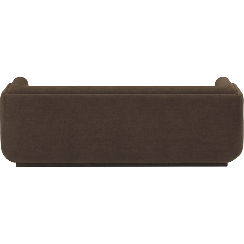 Bowery Hill Contemporary Soft Brown Linen Textured Fabric Sofa