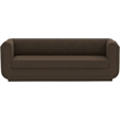 Bowery Hill Contemporary Soft Brown Linen Textured Fabric Sofa