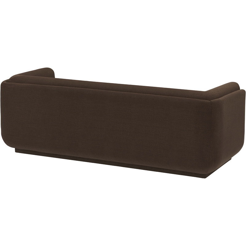 Bowery Hill Contemporary Soft Brown Linen Textured Fabric Sofa