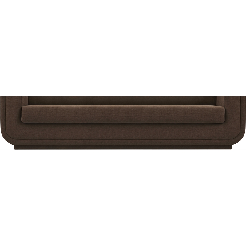Bowery Hill Contemporary Soft Brown Linen Textured Fabric Sofa