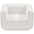 Bowery Hill Contemporary Soft Cream Linen Textured Fabric Chair