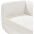 Bowery Hill Contemporary Soft Cream Linen Textured Fabric Chair