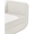 Bowery Hill Contemporary Soft Cream Linen Textured Fabric Chair