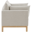Bowery Hill Mid-Century Modern Beige Linen Textured Fabric Chair