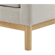 Bowery Hill Mid-Century Modern Beige Linen Textured Fabric Sofa