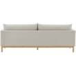 Bowery Hill Mid-Century Modern Beige Linen Textured Fabric Sofa