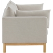 Bowery Hill Mid-Century Modern Beige Linen Textured Fabric Sofa