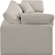 Bowery Hill Upholstered Beige Linen Textured Fabric 3-Piece Modular Sofa