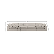 Bowery Hill Upholstered Beige Linen Textured Fabric 4-Piece Modular Sofa