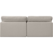 Bowery Hill Upholstered Beige Linen Textured Fabric 2-Piece Modular Sofa