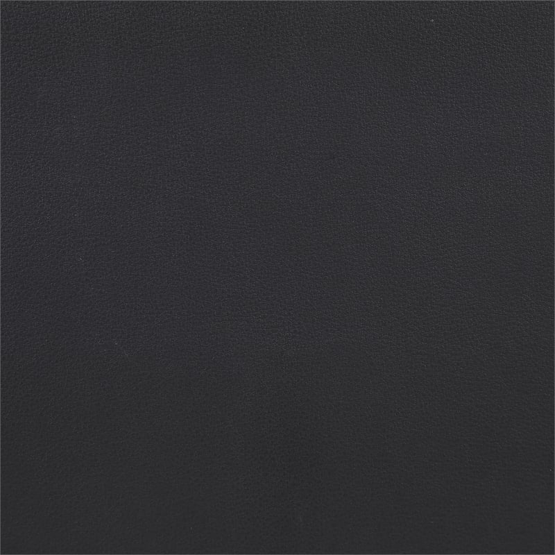 Bowery Hill Contemporary Soft Black Vegan Leather Armless Chair