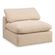 Bowery Hill Contemporary Soft Beige Durable Velvet Armless Chair