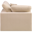 Bowery Hill Contemporary Soft Beige Durable Velvet Corner Chair
