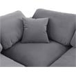 Bowery Hill Contemporary Soft Grey Durable Velvet Corner Chair