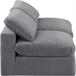 Bowery Hill Contemporary Soft Grey Velvet 2-Piece Modular Sofa